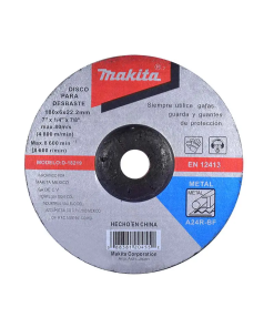 DISCO ABRASIVO DESBASTE P/METAL 180 X 6 X 22 MAKIT