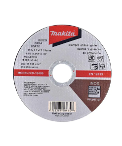 DISCO ABRASIVO CORTE P/ACERO INOX 115 X 1   MAKITA