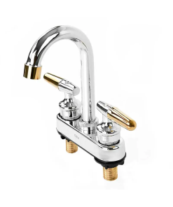 MEZCLADORA P/LAVABO 4" C/MLS PALANCA CROMO/ORO DIC