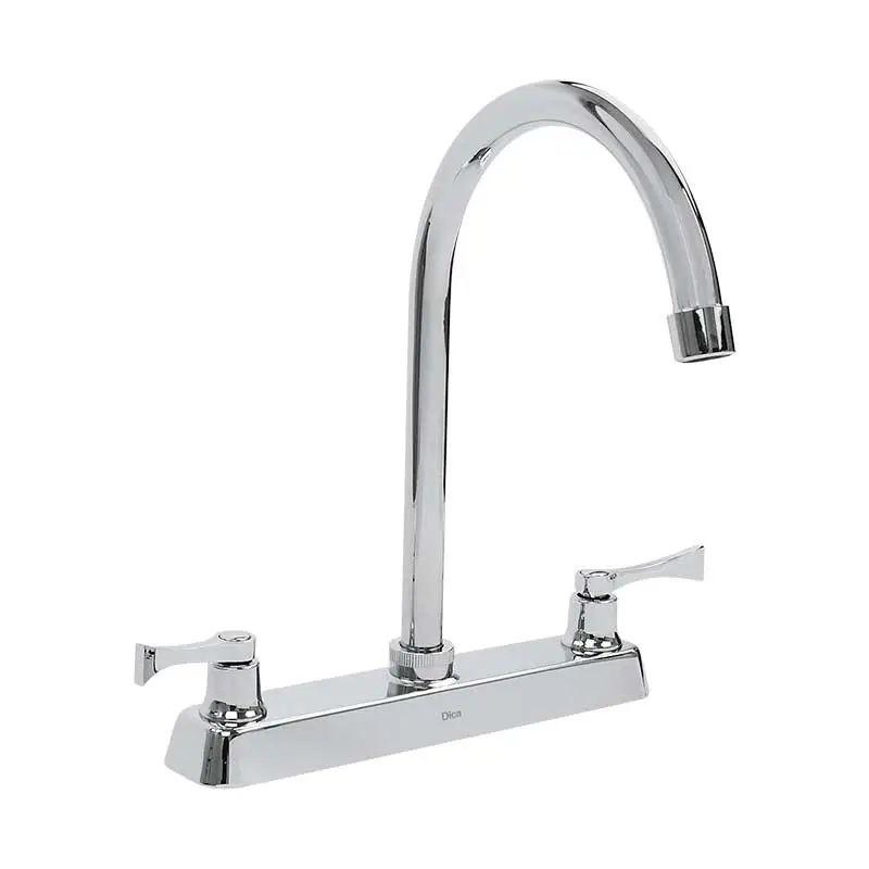 MEZCLADORA P/FREGADERO 8" CUELL ALTO M/PALANCADICA