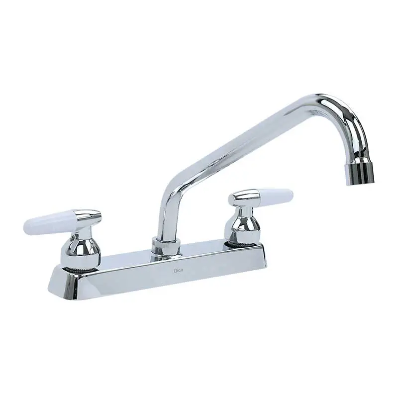 MEZCLADORA P/FREGADERO 8" CORTO M/BLANCO DICA