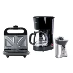 CAFETERA PROGRAMABLE P/12 TAZAS SANDWICHE+EXPRIMID