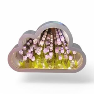 21 DIY Romántico Nubes Lampara Noche LED Tulipanes Espejo, Ilumina tu Espacio con Estilo - Código: DIY-LED21