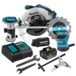 COMBO 18V SIERRA CIRCULAR+ROUTER+LIJADORA+BAT/CARG