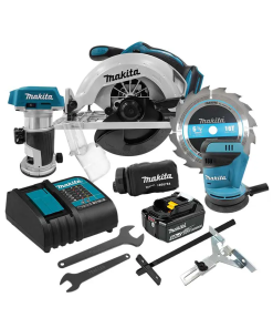 COMBO 18V SIERRA CIRCULAR+ROUTER+LIJADORA+BAT/CARG