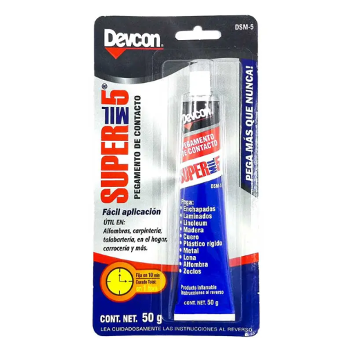 ADHESIVO SUPER MIL 5 50 ML TUBO BLISTER DEVCON