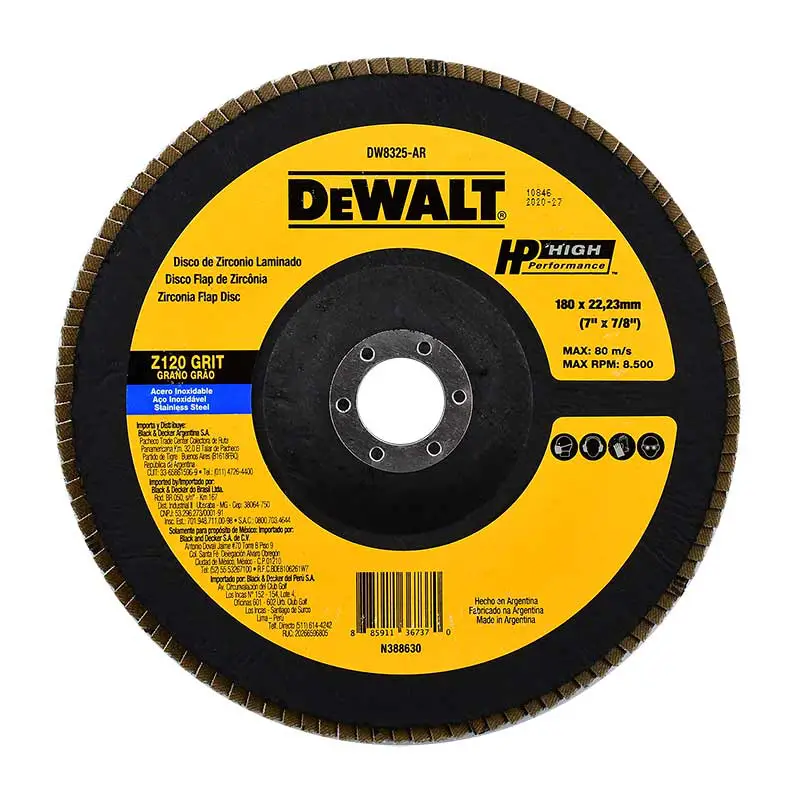 DISCO FLAP 7" #120 CONCAVO