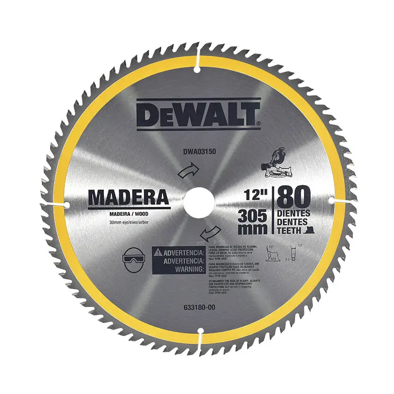 DISCO P/CORTAR MADERA 12" 80 DIENTES DEWALT