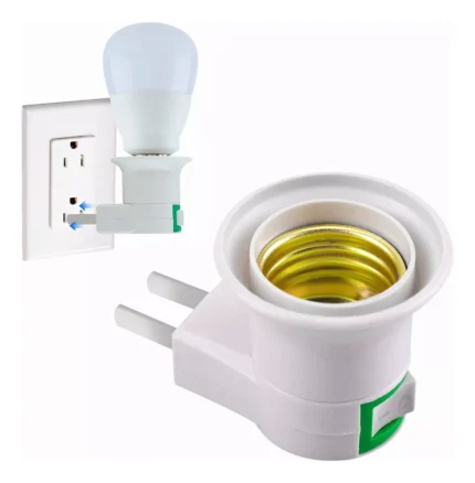 Portalámparas Base E27 con Clavija e Interruptor LION TOOLS – Instalación Segura y Práctica para Lámparas (Clave 3163)