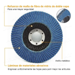 Discos De Lija Laminado Pilido Grano 60 4 1/2