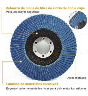 Discos De Lija Laminado Pilido Grano 60/80 4 1/2
