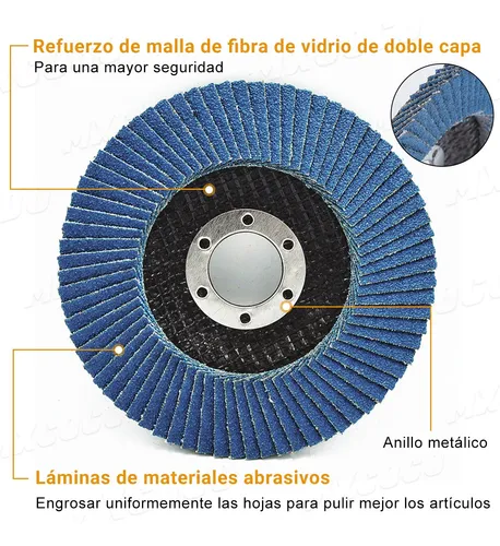 Discos De Lija Laminado Pilido Grano 60/80 4 1/2