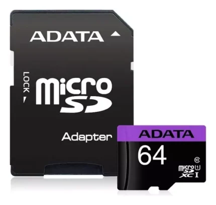 Tarjeta de memoria Adata AUSDX64GUICL10-RA1 Premier con adaptador SD 64GB