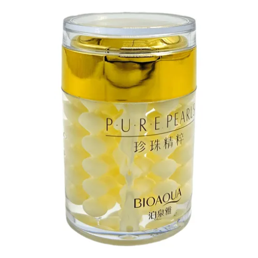 Crema Humectante Bioaqua Perla 60g - Tecnología de Extracto de Perla para Cara y Cuello que Rejuvenece y Restaura la Elasticidad Cutánea