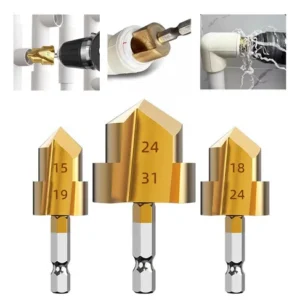 fopnew 3pcs Brocas Escalonada de Elevación para Aço Taladro 15/18/24