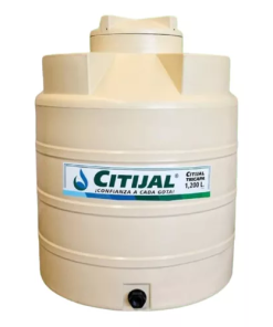 Tinaco hidráulico Citijal de 1,100 litros, 3 capas, color beige, ideal para almacenamiento de agua con alta resistencia y durabilidad