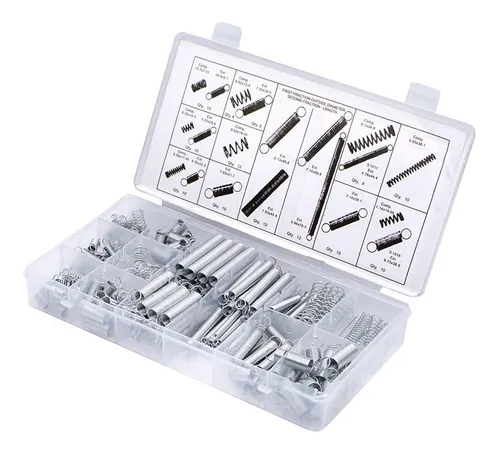 Kit De Resortes 200 Piezas - Sistema de Compresión y Extensión Variada para Proyectos Mecánicos que Ofrece Versatilidad y Durabilidad Superior