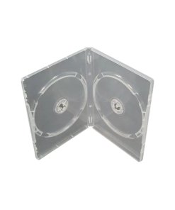Estuche para DVD Transparente Doble - 14mm, Pack de 50 Piezas
