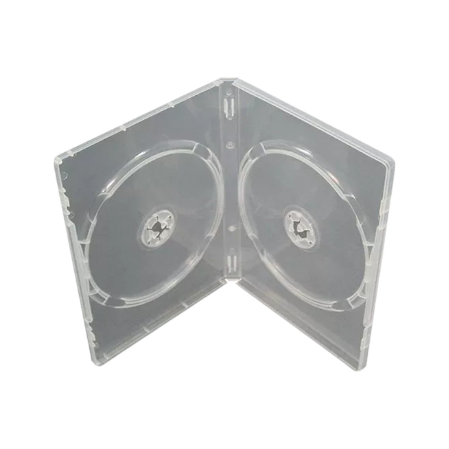 Estuche para DVD Transparente Doble - 14mm, Pack de 50 Piezas
