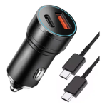 Cargador Para Auto PD 42w Tipo C - Tecnología de Carga Rápida QC 3.0 para Dispositivos USB que Optimiza el Tiempo de Carga en Movimiento