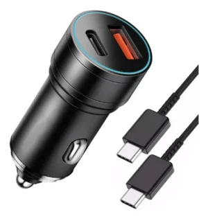 Cargador Para Auto PD 42w Tipo C - Tecnología de Carga Rápida QC 3.0 para Dispositivos USB que Optimiza el Tiempo de Carga en Movimiento