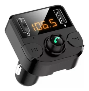 Transmisor FM Bluetooth BTPT02912 Multifuncional Inalámbrico - Tecnología de Conectividad Premium para Auto que Reproduce Música desde Memoria USB y SD con Carga Simultánea (Clave BTPT02912)