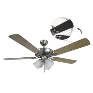 VENTILADOR CLASSIC PLUS 52" NIQUEL 5 ASPAS MAPLE