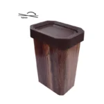 BOTE DE BASURA 10L CAFE MADERA