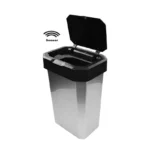 BOTE DE BASURA C/ SENSOR 26L NEGRO/METALIZADO