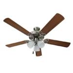 VENTILADOR ARCHITECT NIQUEL 3 LUCES ASPAS CHOCOLAT
