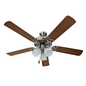 VENTILADOR ARCHITECT NIQUEL 3 LUCES ASPAS CHOCOLAT