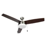 VENTILADOR MEDINA 52" NIQUEL 3 ASPAS GRIS C/LUZ