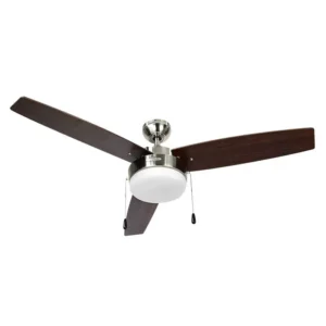 VENTILADOR MEDINA 52" NIQUEL 3 ASPAS GRIS C/LUZ