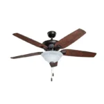 VENTILADOR TORNADO LED 52" BRONCE/CHOCOLATE 5 ASPA