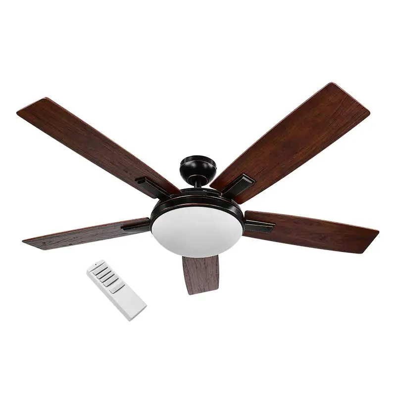 VENTILADOR ALTANO 52" 5 ASPAS 2 LUCES BRONCE/NOGAL