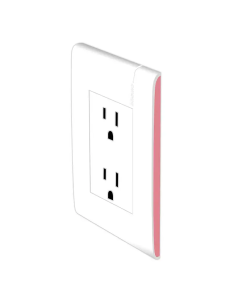 CONTACTO DUPLEX POLARIZ C/PLACA ROSA MODUS PRO