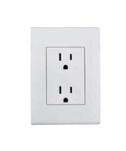 CONTACTO DUPLEX POLARIZ C/PLACA GRIS MODUS PRO*