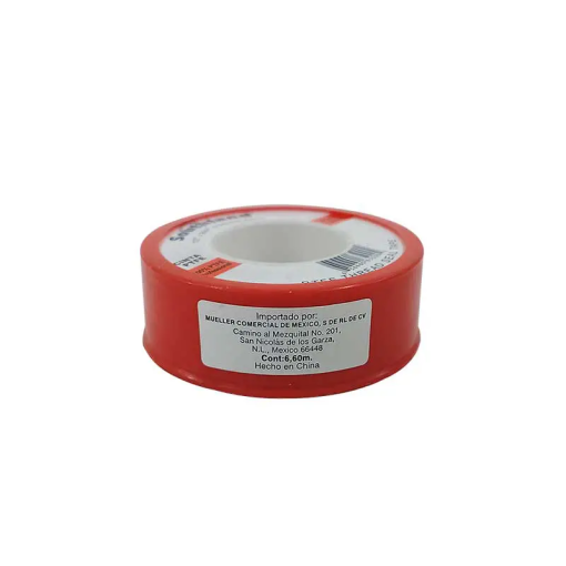 CINTA TEFLON 13 MM. 1/2" X 6.60M P/AGUA MUELLER