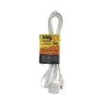 EXTENSION C/SOCKET BLANCO DE 3 MTS. KLEY