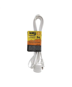 EXTENSION C/SOCKET BLANCO DE  3 MTS.          KLEY