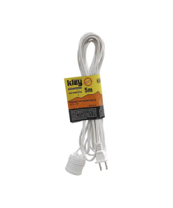 EXTENSION C/SOCKET BLANCO DE  5 MTS           KLEY