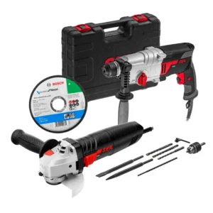 MINIESMERILADORA 4 1/2" 700W+MARTILLO SDS+5ACC+1D