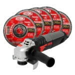 MINIESMERILADORA 4 1/2" 540W 12000RPM C/5DISCOS