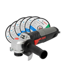 MINIESMERILADORA 4 1/2"  830W 1100RPM + 6 DISCOS