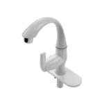 LLAVE DE ABS COLOR BLANCA,C/CUBIERTA,¼ VUELTA P/LA