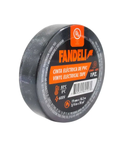 CINTA AISLAR 19 MM X 18 MT NEGRO UL FANDELI