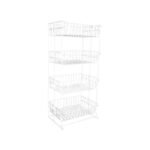 Frutero Exhibidor Anaquel Organizador de Alambre - 4 Niveles - Ideal para Exhibición de Frutas y Productos Frescos - Código: FEAO-4N-001