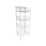 Frutero Exhibidor Jumbo con 4 Canastas - Diseño Blanco - Ideal para Almacenamiento y Exhibición de Frutas y Verduras - Código: FEJ-4C-BL-001