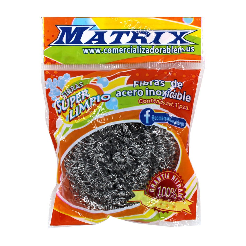 Fibra de Acero Inoxidable para el Hogar – Resistente al Óxido y Fácil de Usar (1 Pieza)