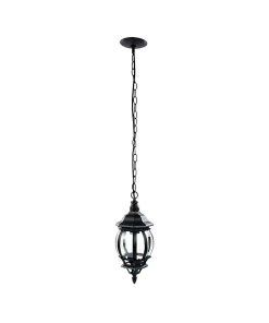 FAROL SUSPENDIDO SIENA II NEGRO P/EXTERIOR NEGRO